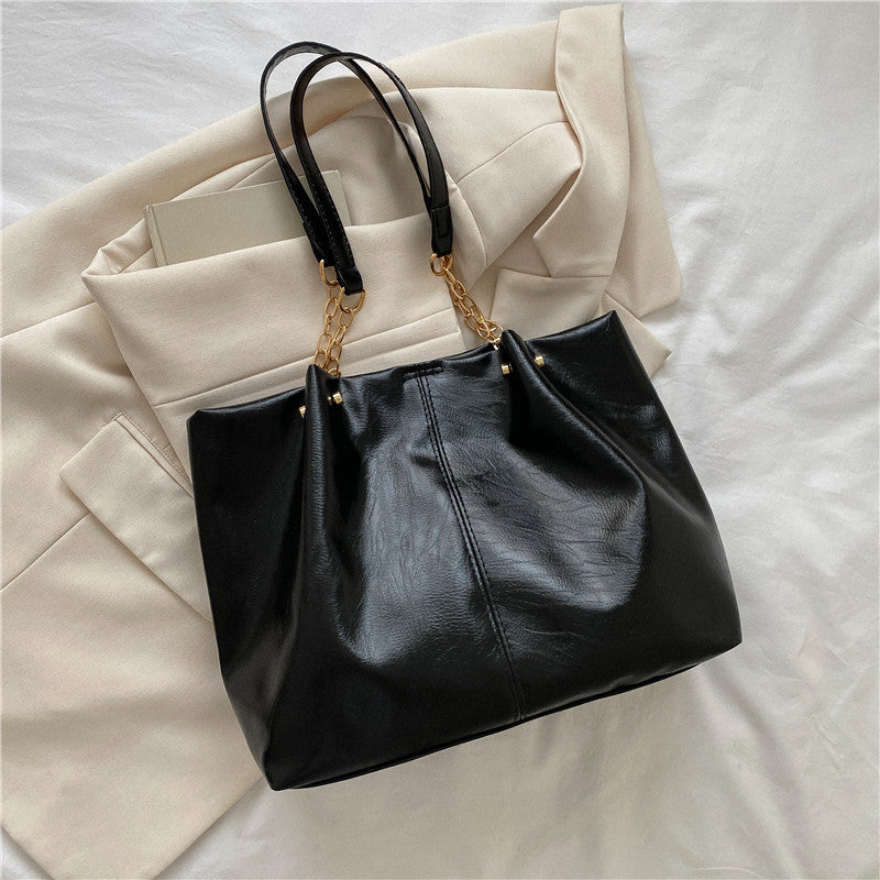 soft surface high quality bag chain shoulder bag large capacity totes