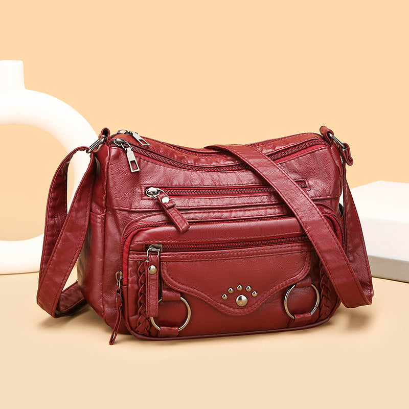 new mother bag pu soft leather advanced sense