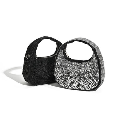 New Portable High-grade Crescent Moon Fashion Diamond Bag Acrylic Women's Bag