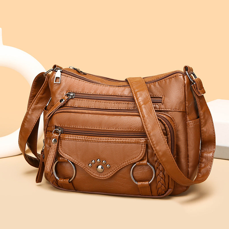 new mother bag pu soft leather advanced sense