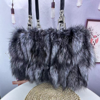 Fox Fur Bag Women's Fur Portable Shoulder Messenger