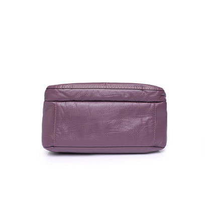 messenger bag shoulder washed soft leather middle aged and elderly versatile