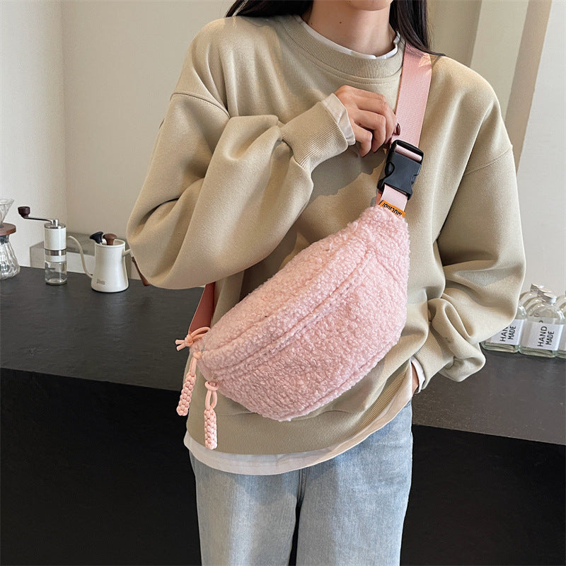 autumn and winter new plush crossbody bag large capacity