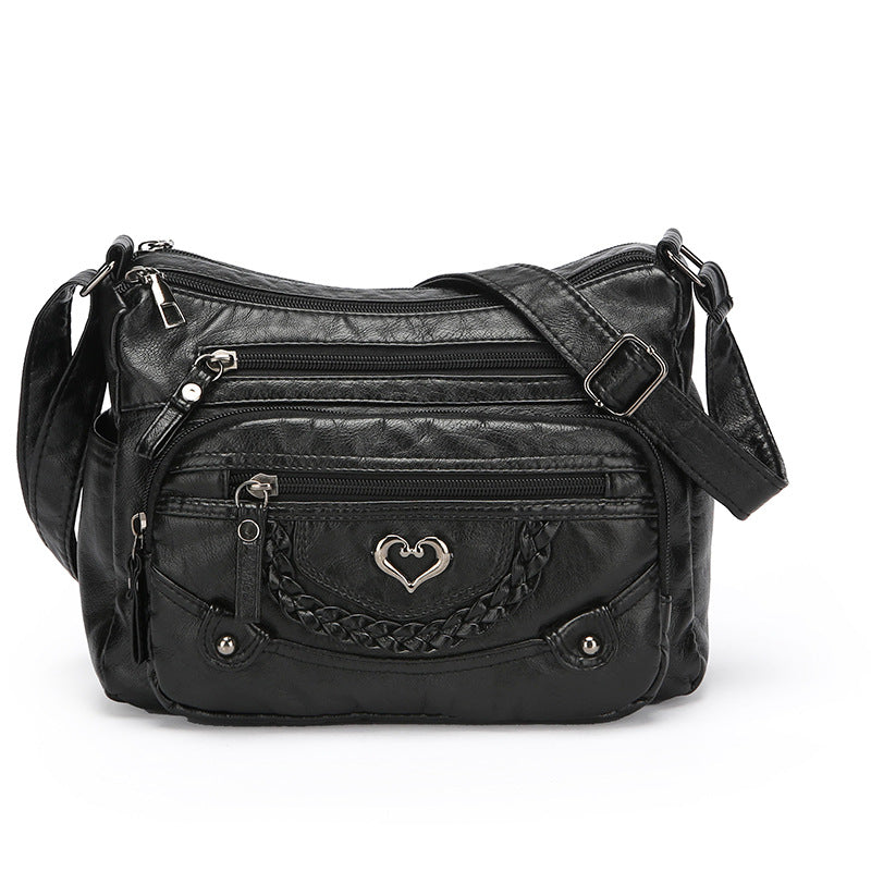 womens fashion shoulder large capacity multi pocket messenger bag