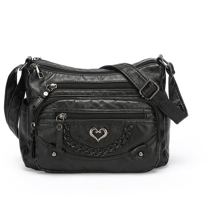 womens fashion shoulder large capacity multi pocket messenger bag