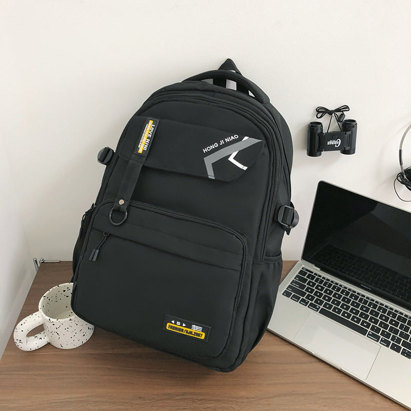 retro contrast color mens travel backpack