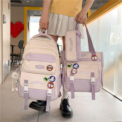 junior high school student simple all match travel backpack