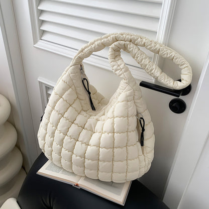 pleated cloud bag single shoulder crossbody bubble bag down cotton padded jacket