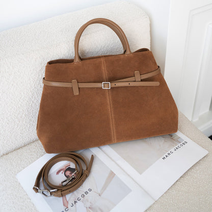 High-grade Suede Retro Easy Matching Commuter Frosted Portable Shoulder Crossbody Bag