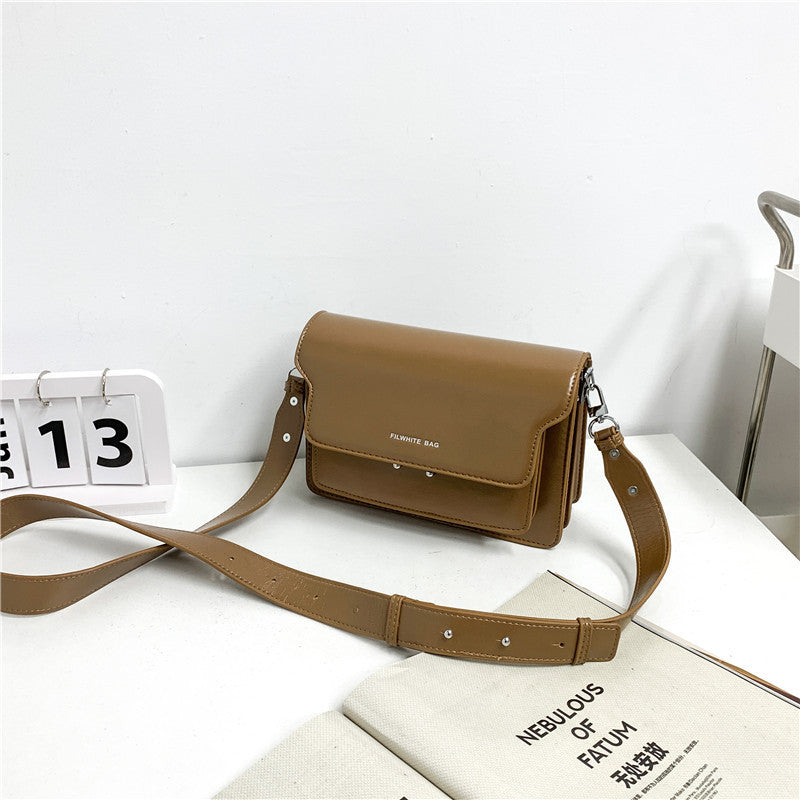 simple pu small square student fashion casual all match shoulder bag