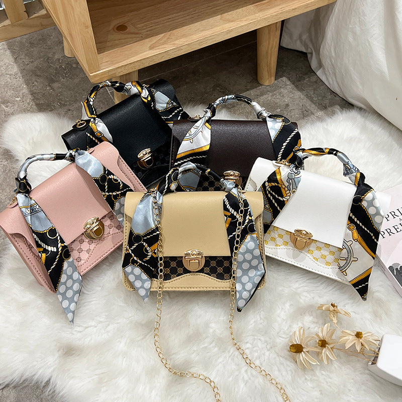 fashion small square bag vintage print ladies