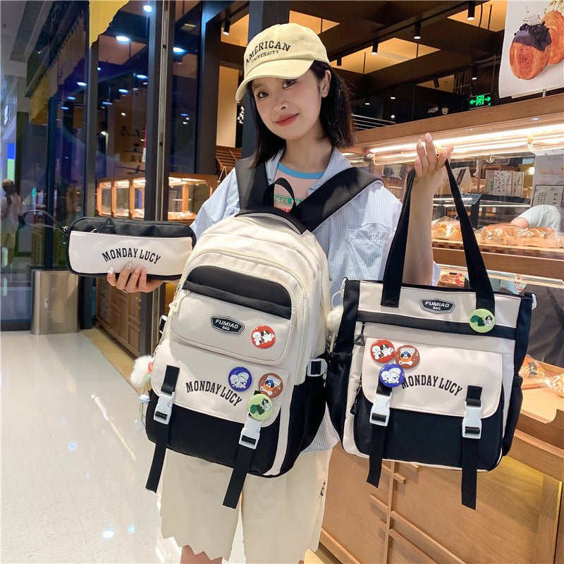 junior high school student simple all match travel backpack