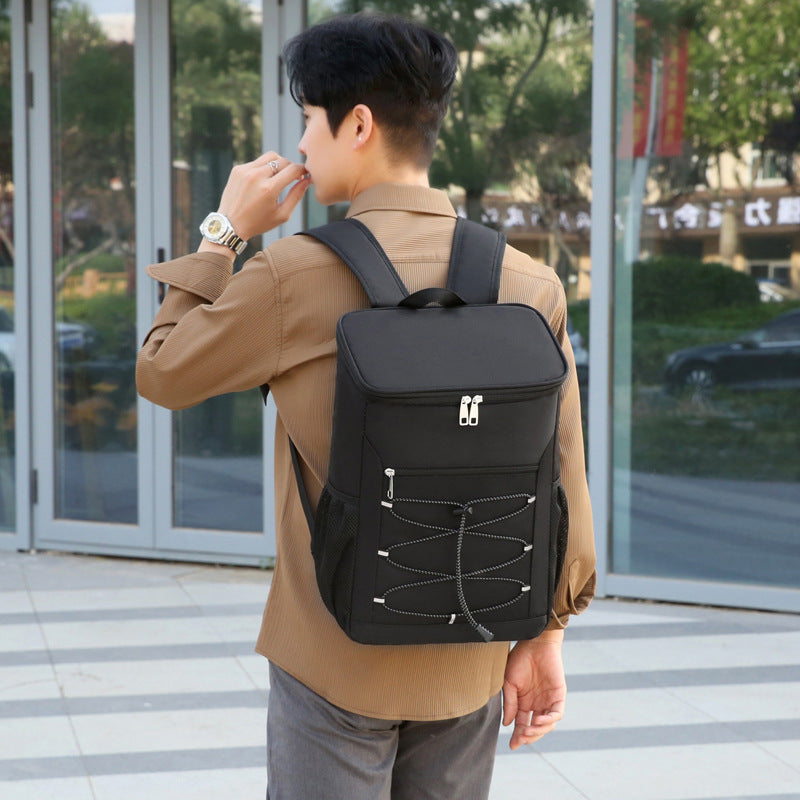 zipper reflective stripe backpack heat insulation cold insulation