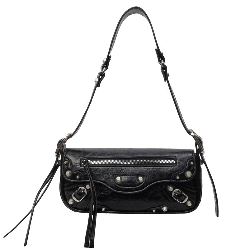 fashionable womens simple rivet bag shoulder bag