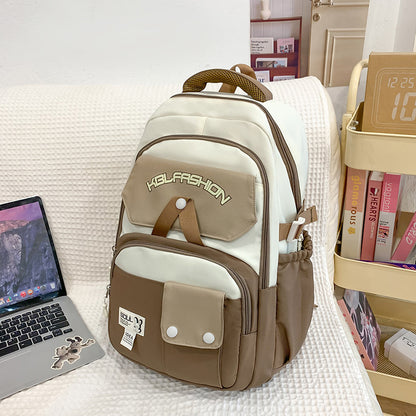 New High School And College Student Schoolbag Spine Protection Large Capacity