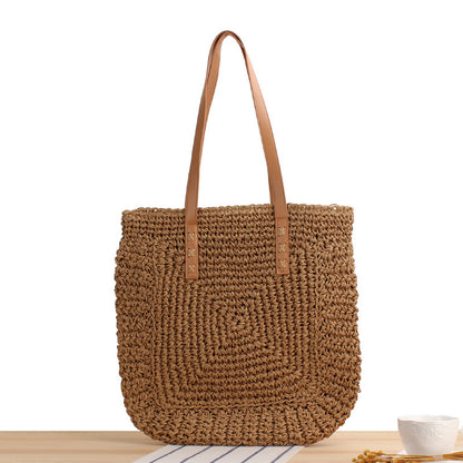 One-shoulder Paper String Hand-woven Large Capacity Hand Holding Casual Bag