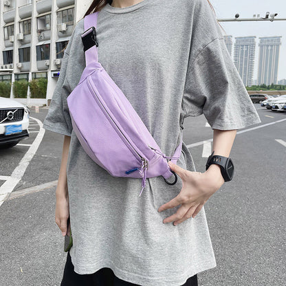 pure color all matching outdoor pocket new shoulder bag