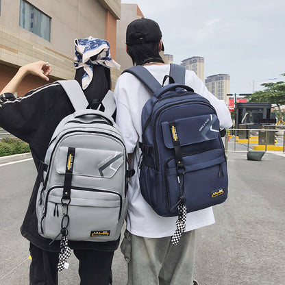 retro contrast color mens travel backpack