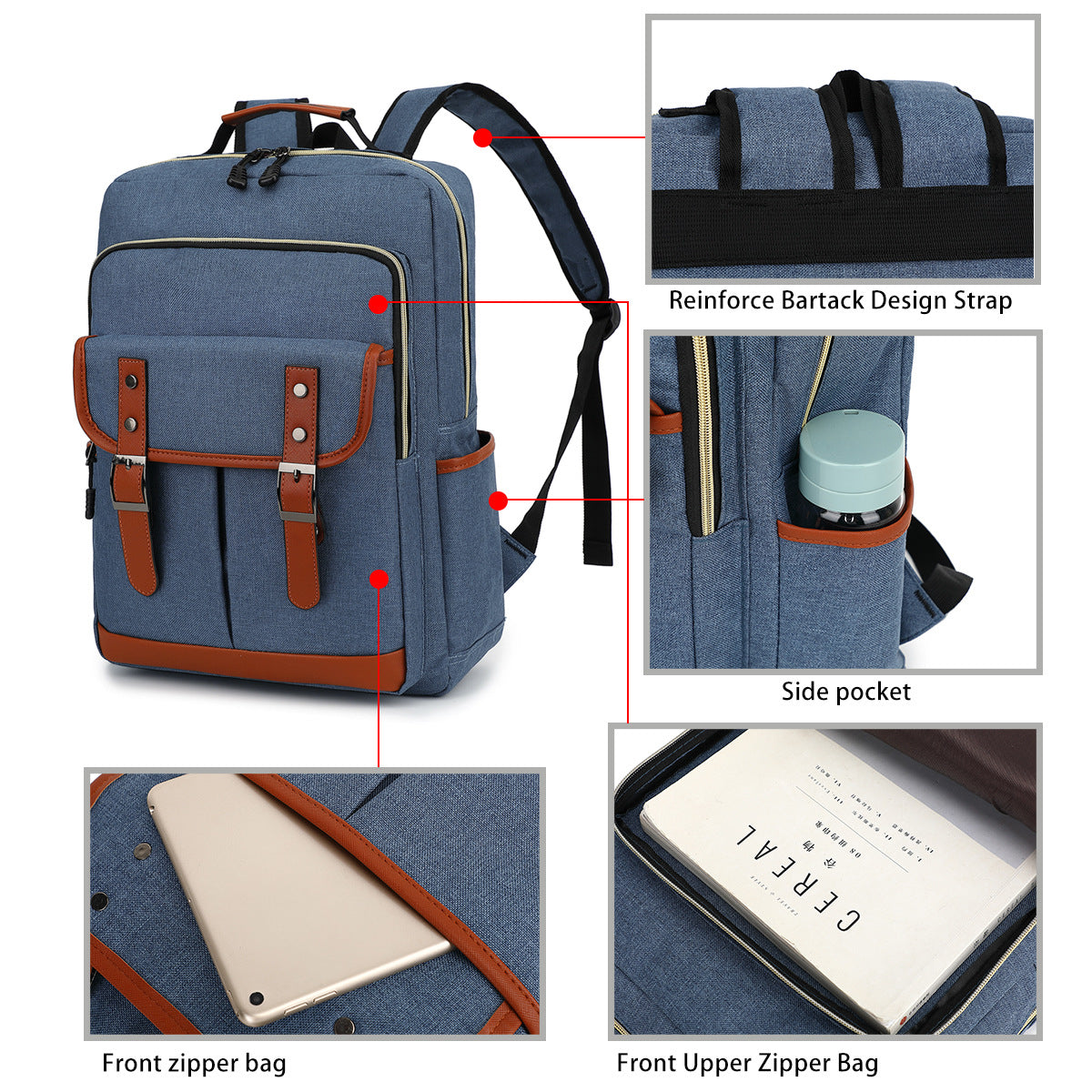 mens fashion personalized oxford cloth backpack
