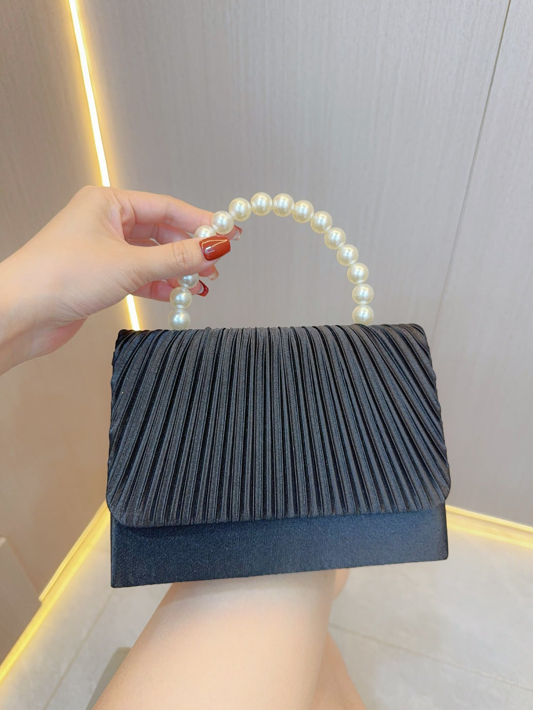 womens fashion pleated evening bag