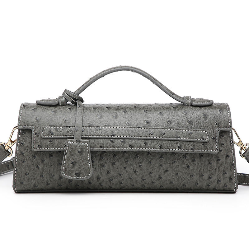 cute ostrich grain crossbody shoulder bag