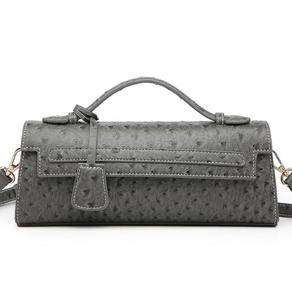 cute ostrich grain crossbody shoulder bag