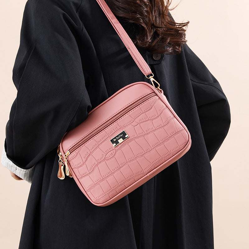 spring new simple high grade light luxury all match messenger bag