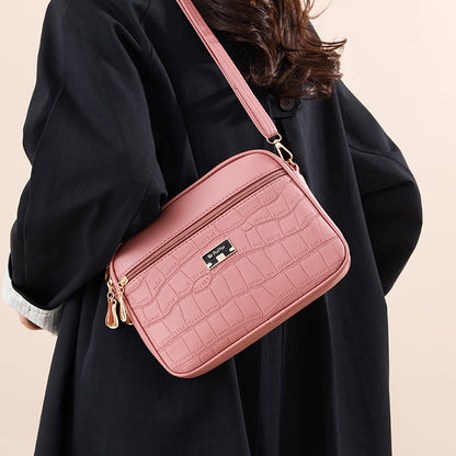 spring new simple high grade light luxury all match messenger bag