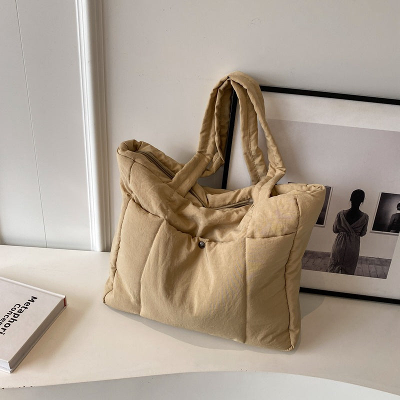 Korean Autumn And Winter Large Capacity Down Single-shoulder Bag