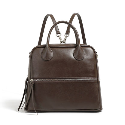 Light Luxury Leather Women's Bag Large-capacity Backpack Shoulder Bag