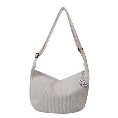 corduroy idle style all match artistic one shoulder messenger bag student casual female simple