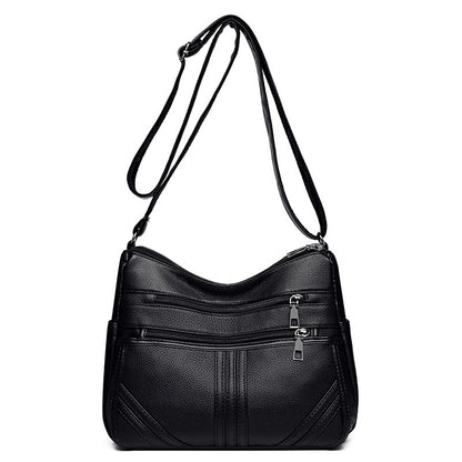 new soft leather textured crossbody bag for middle aged people women