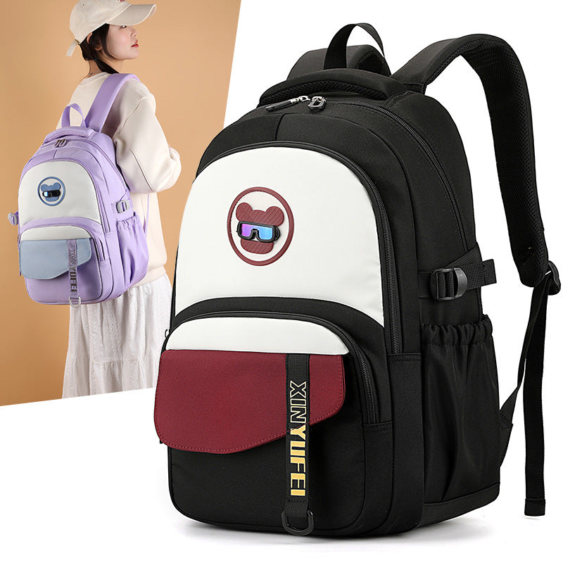 New Girls' Portable Burden Alleviation Good-looking Backpack