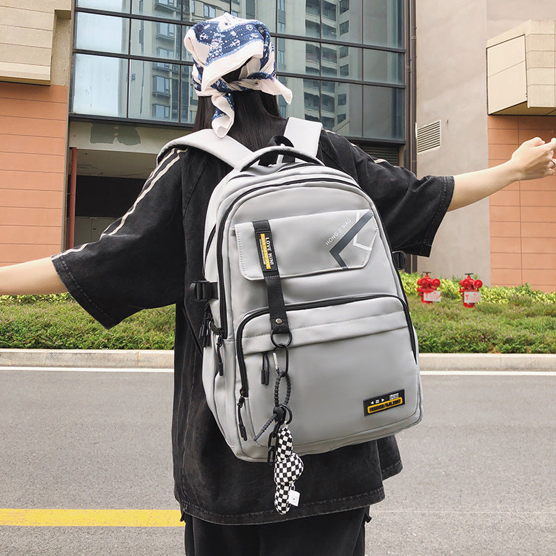 retro contrast color mens travel backpack