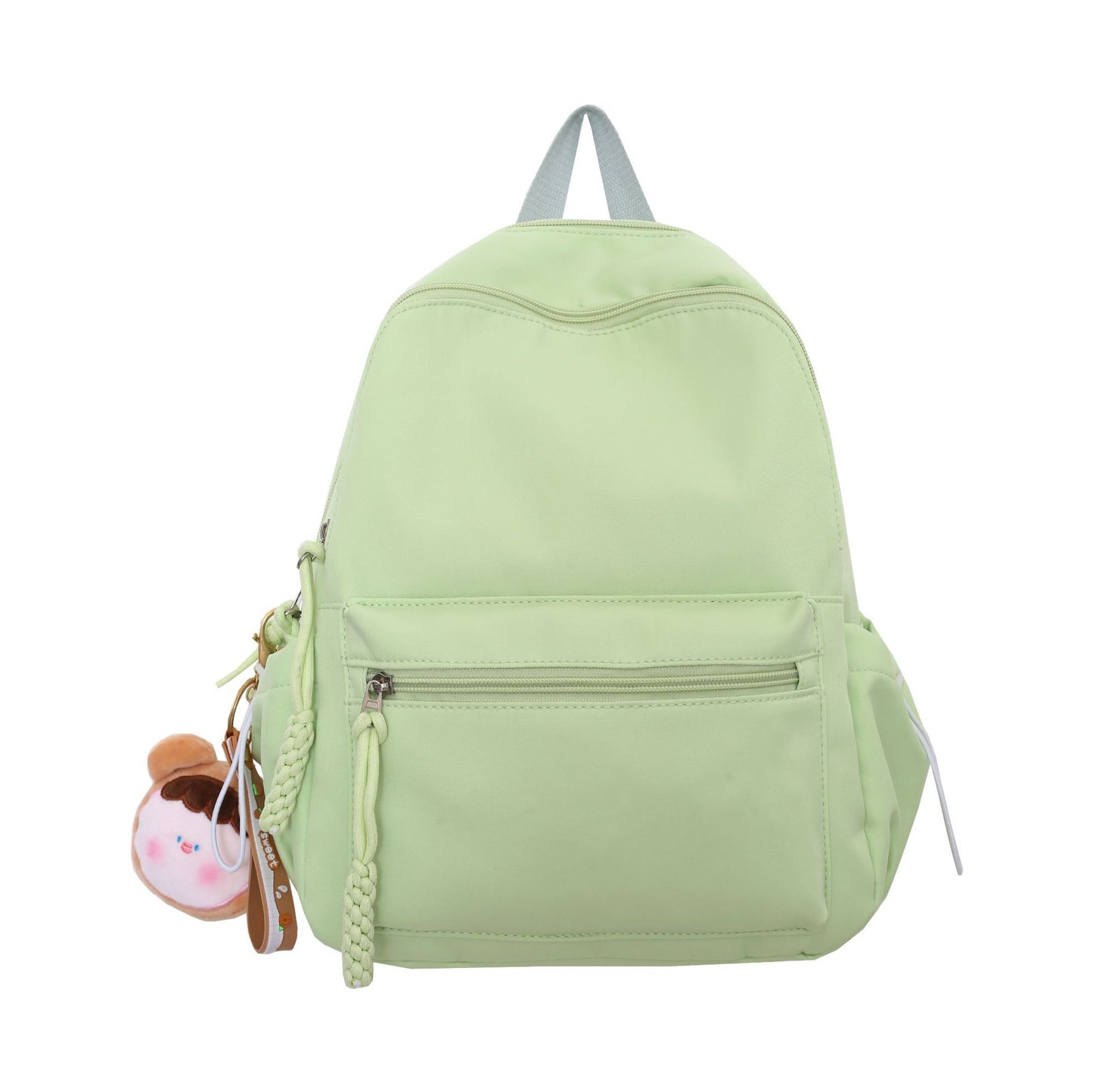 womens japanese style solid color raw backpack cute and lightweight travel