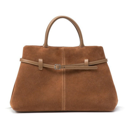 High-grade Suede Retro Easy Matching Commuter Frosted Portable Shoulder Crossbody Bag