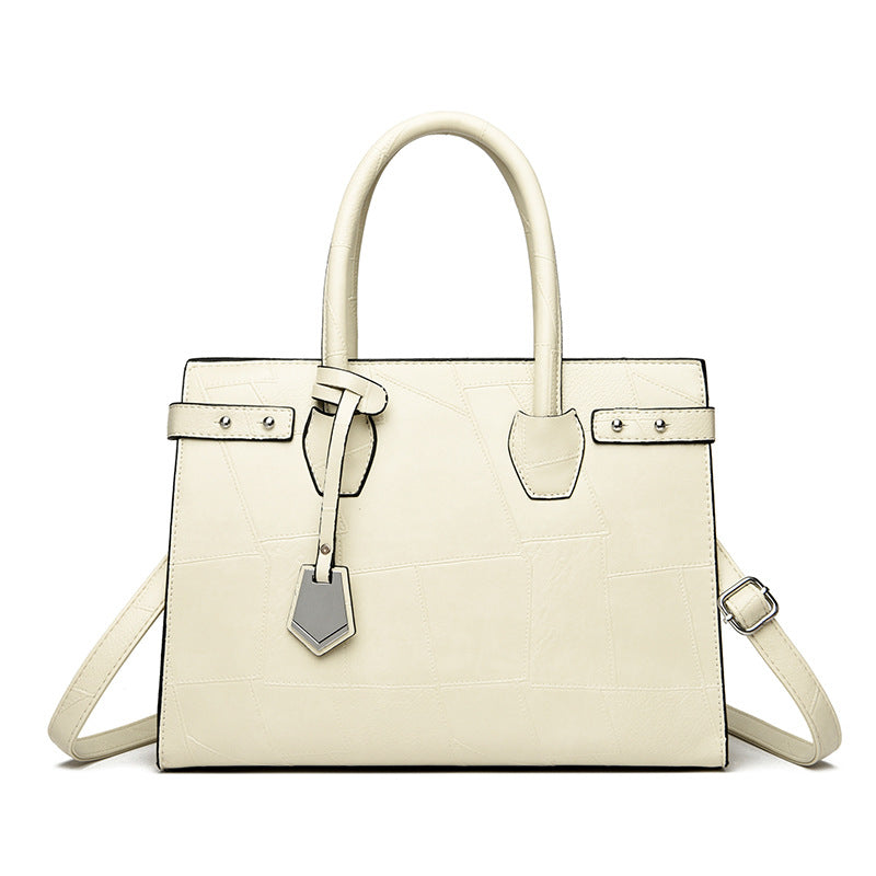 new solid color zip one shoulder crossbody bag
