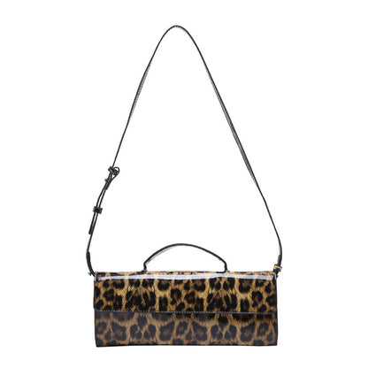 womens casual all match leopard print portable shoulder bag