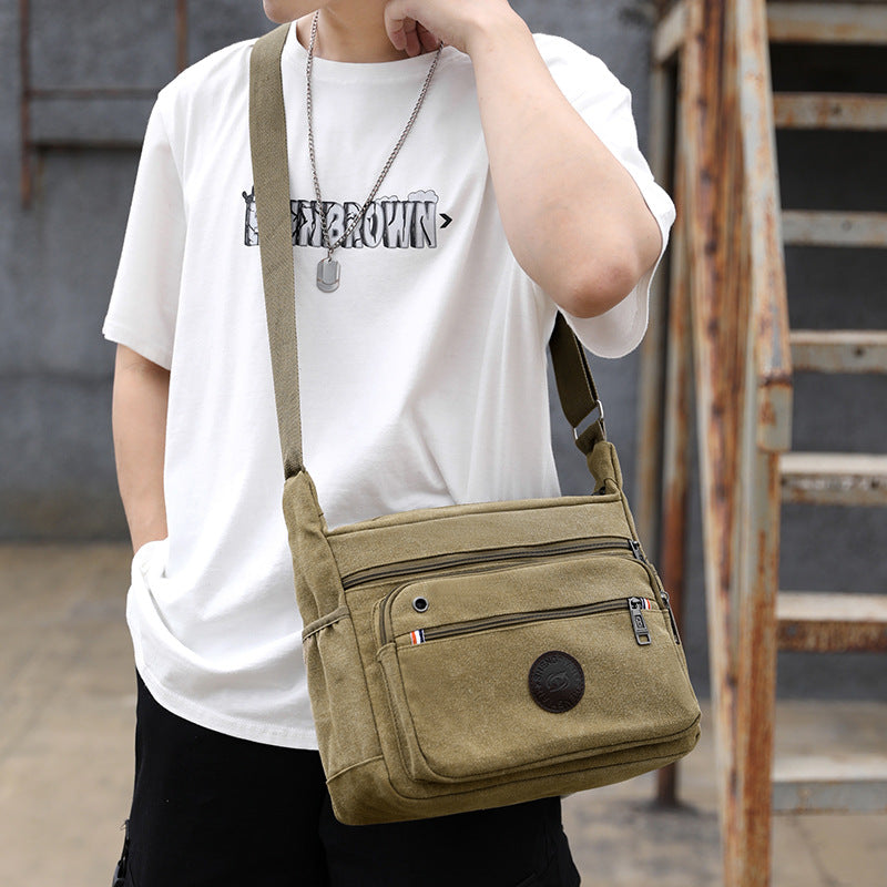 new canvas mens shoulder messenger bag