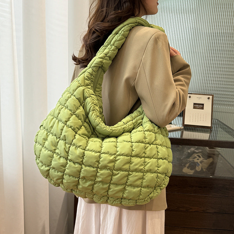 fashion down jacket shoulder messenger bag cloud bag