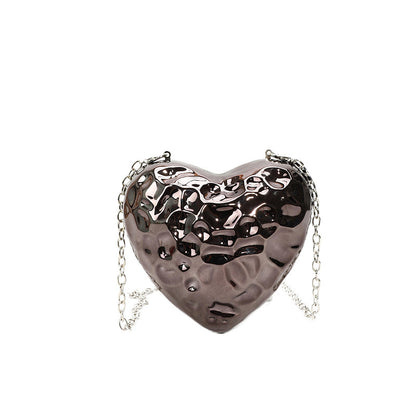 Shiny Heart-shaped Meteorite Acrylic Shoulder Messenger Bag