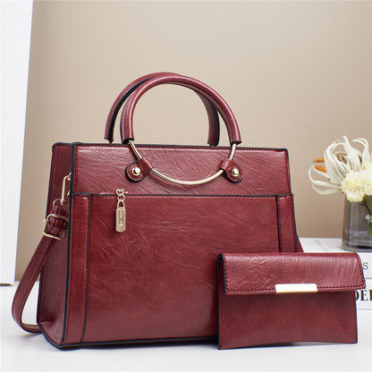 large capacity bag womens special interest design handbag two piece set