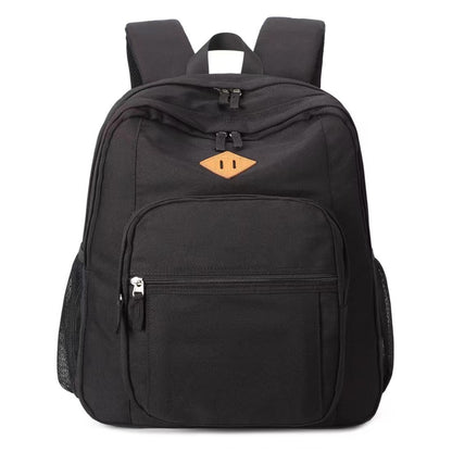 large capacity black wear resistant stain resistant casual and lightweight schoolbag