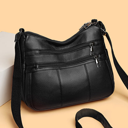 multi compartment shoulder commuter crossbody bag