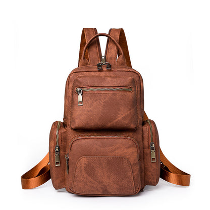 womens backpack pu travel lady retro