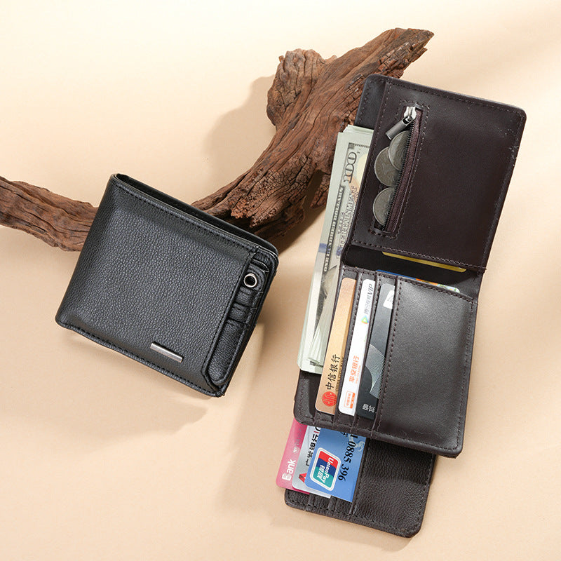 short wallet mens multi functional large capacity