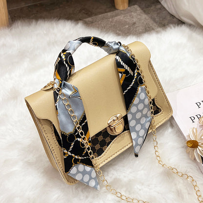 fashion small square bag vintage print ladies