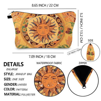 sunflower pattern european and american cosmetic bag