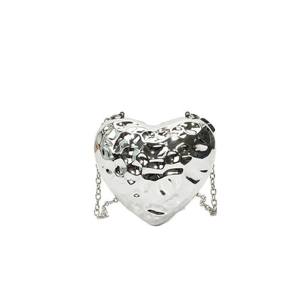 Shiny Heart-shaped Meteorite Acrylic Shoulder Messenger Bag