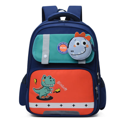 Elementary School Student Schoolbag Large Capacity Spine Protection Lightweight Dinosaur